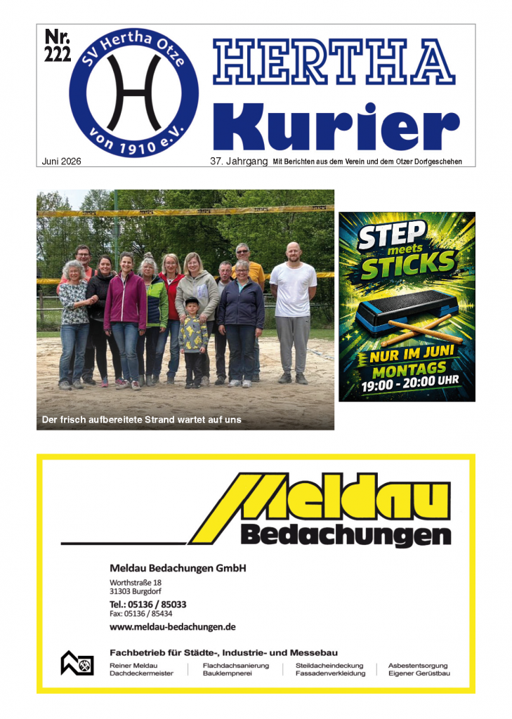 Titelseite vom Hertha Kurier 222. pdf nicht Barrierefrei
