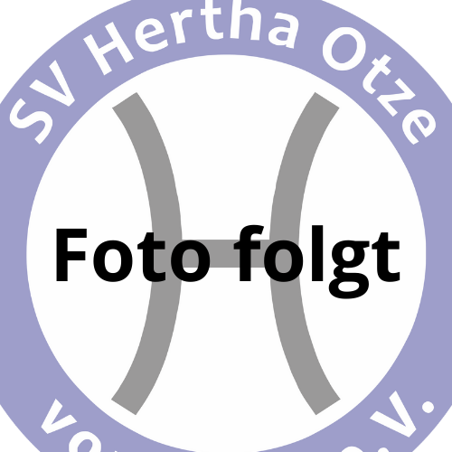 Platzhalterbild mit dem Schriftzug „Foto folgt“ auf dem Logo des SV Hertha Otze.