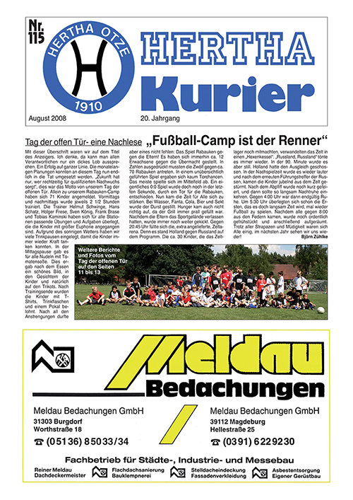 Titelseite Hertha Kurier 115