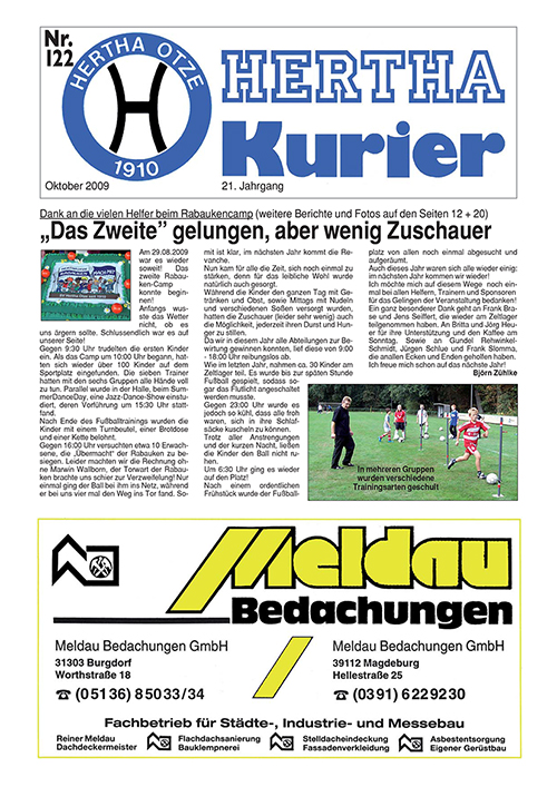 Titelseite Hertha Kurier 122