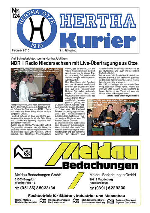 Titelseite Hertha Kurier 124