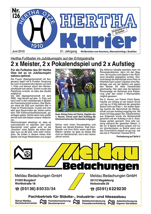 Titelseite Hertha Kurier 126