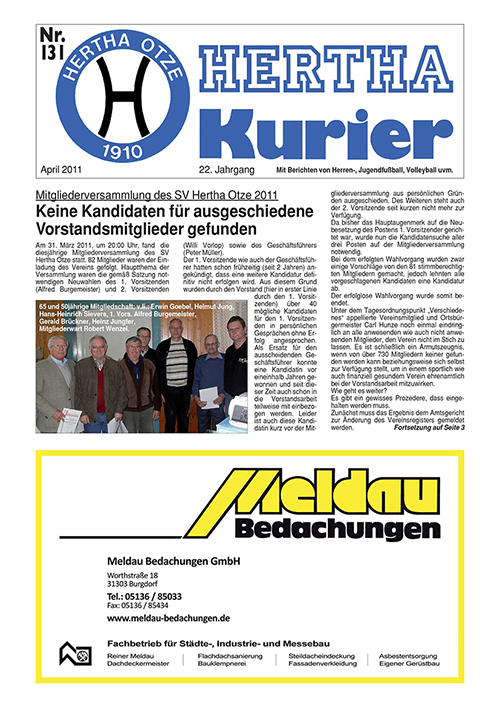 Titelseite Hertha Kurier 131