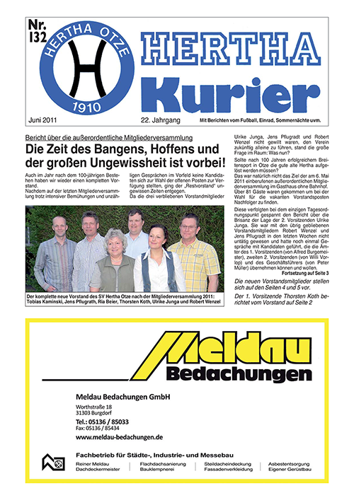 Titelseite Hertha Kurier 132