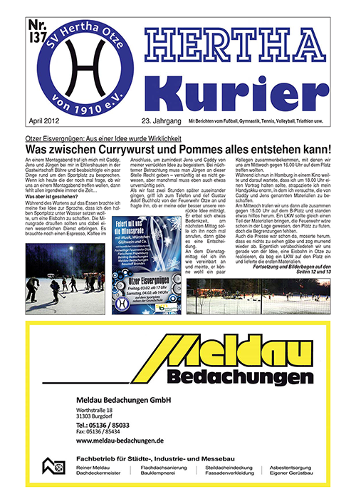 Titelseite Hertha Kurier 137