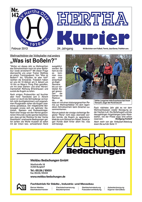 Titelseite Hertha Kurier 142