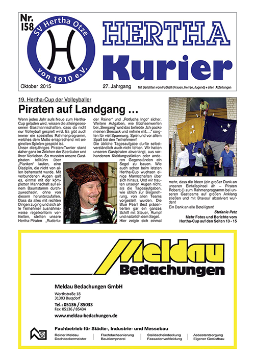 Titelseite Hertha Kurier 158